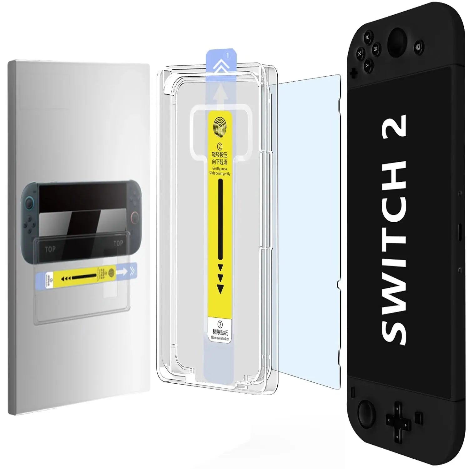 Switch 2 : Protection d'Écran Verre Trempé Anti-Rayures & Sans Bulles Switch2Console