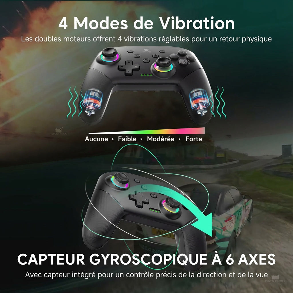 LOT 2 Manettes Switch 2 Pro Sans Fil| Joystick Programmable | Prêt pour la Nintendo Switch 2 SWITCH 2