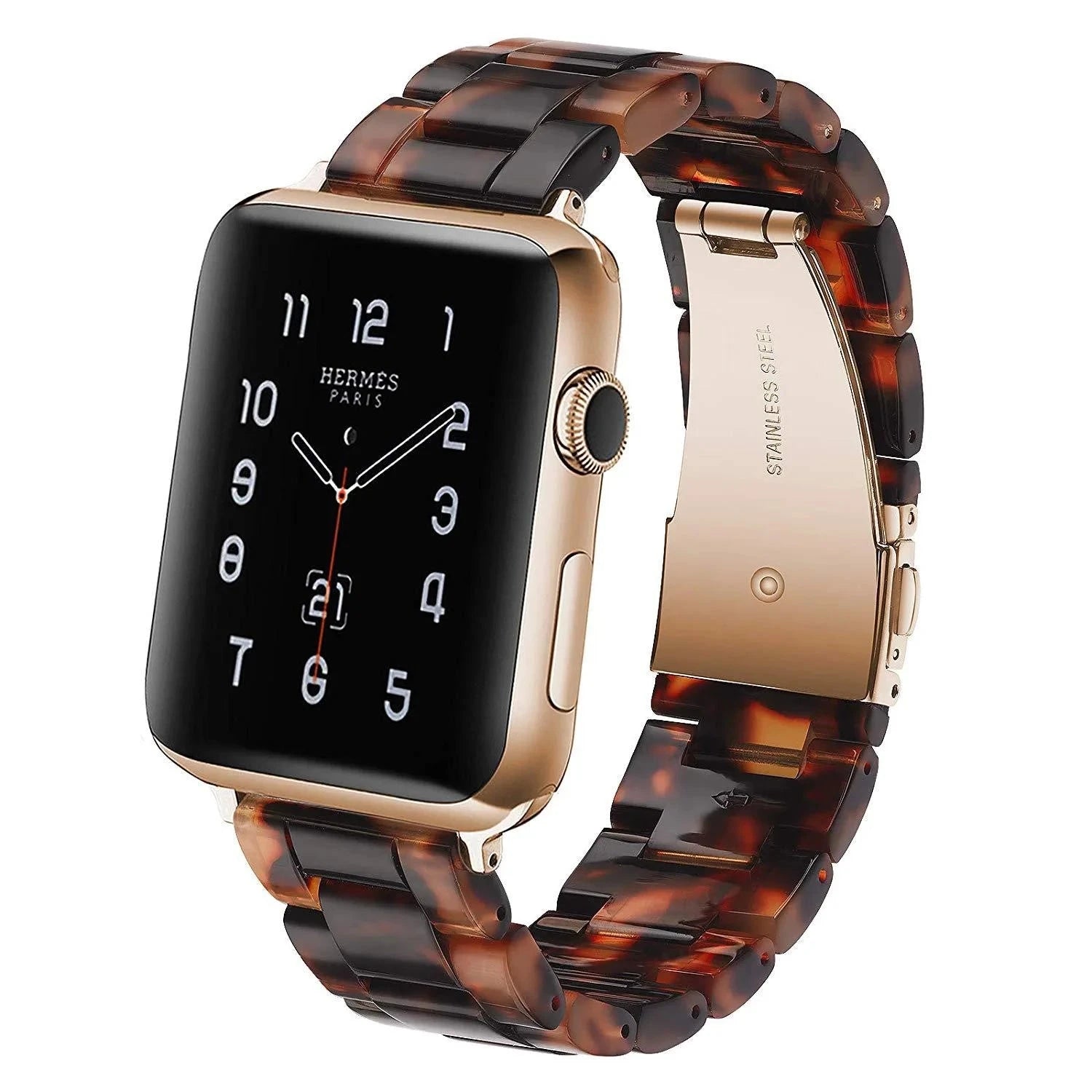 Bracelet de montre en résine pour apple watch 6 5 4 bandes 42mm 38mm ceinture correa transparente pour iwatch série 6 5 4 3/2 bracelet 44mm 40mm FennecProtect