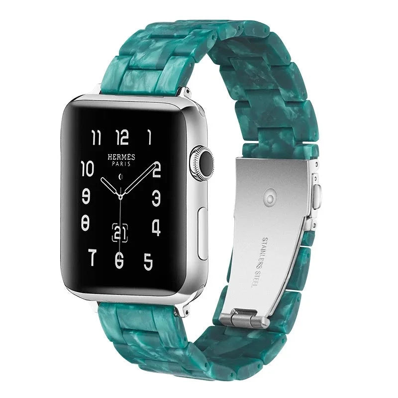 Bracelet de montre en résine pour apple watch 6 5 4 bandes 42mm 38mm ceinture correa transparente pour iwatch série 6 5 4 3/2 bracelet 44mm 40mm FennecProtect