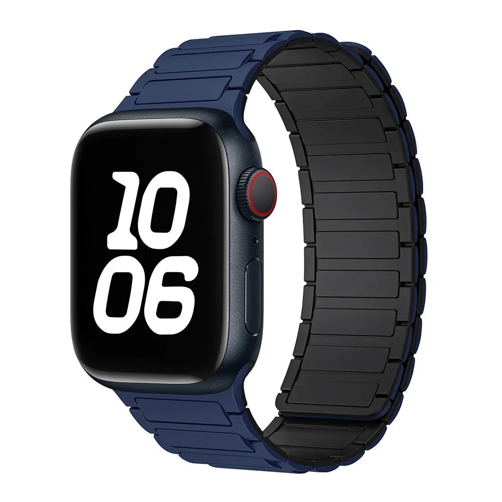 Bracelet à boucle magnétique pour Apple watch 49mm S10 46mm 42mm 40mm 41mm 44mm 45mm bracelet en Silicone pour lWatch série Ultra 2 9 8 7 6 5 43 FennecProtect