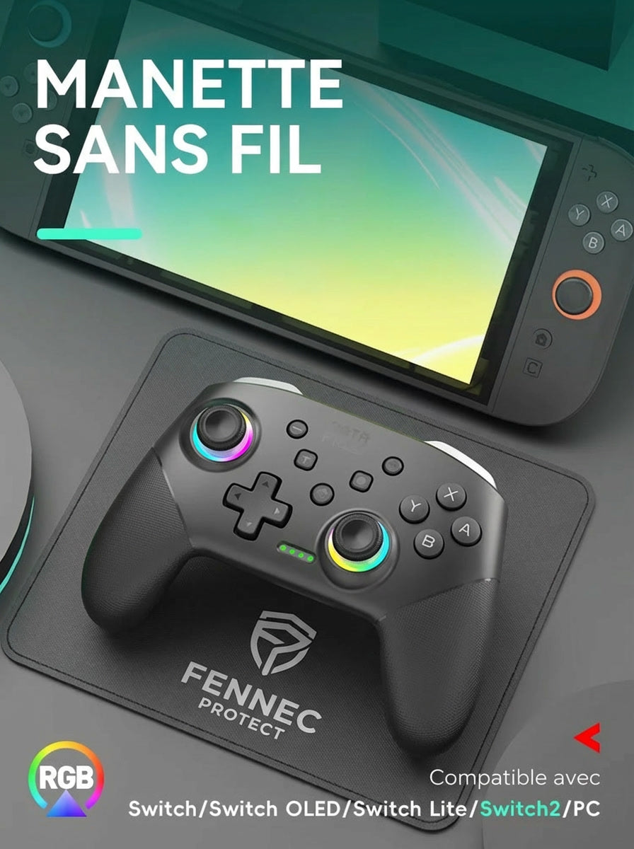 LOT 2 Manettes Switch 2 Pro Sans Fil| Joystick Programmable | Prêt pour la Nintendo Switch 2 SWITCH 2